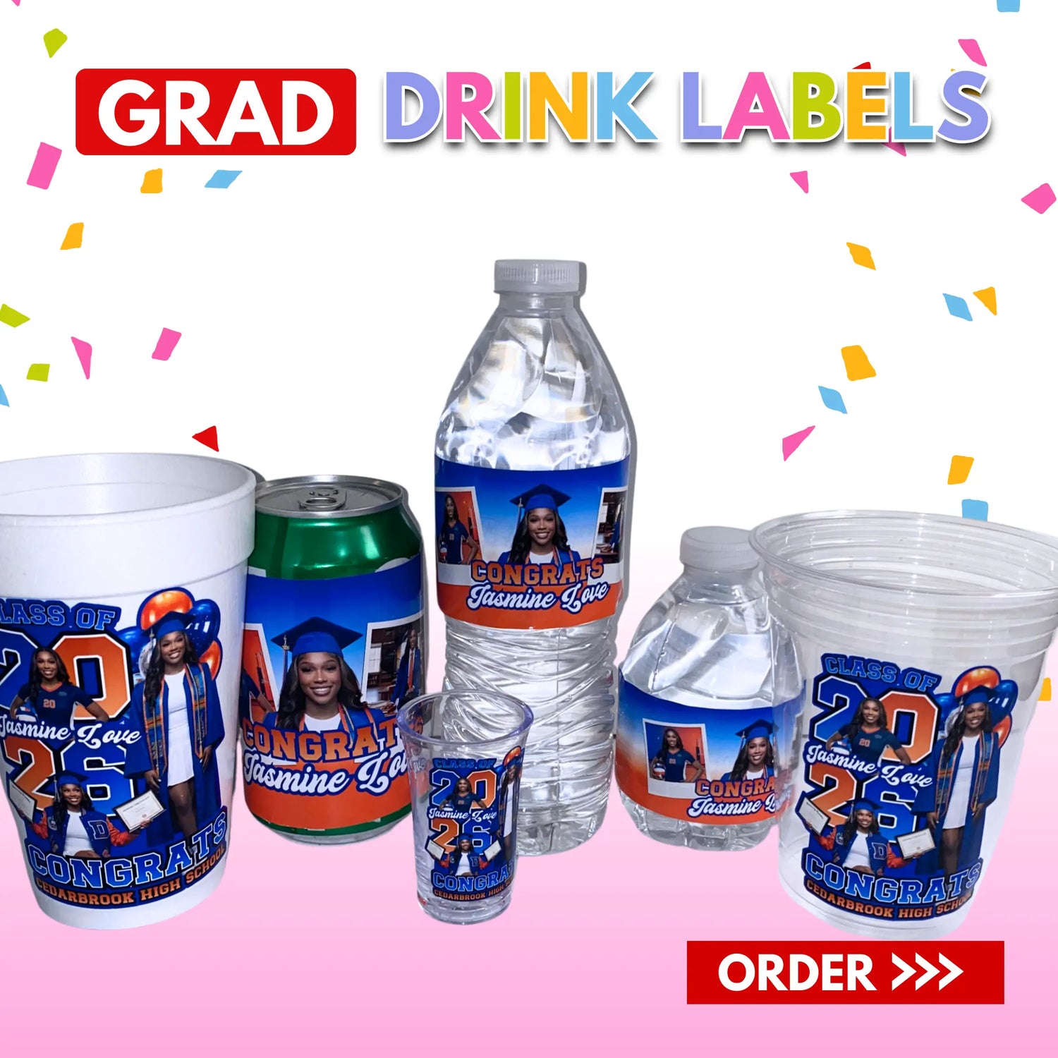 Graduation Drink Labels