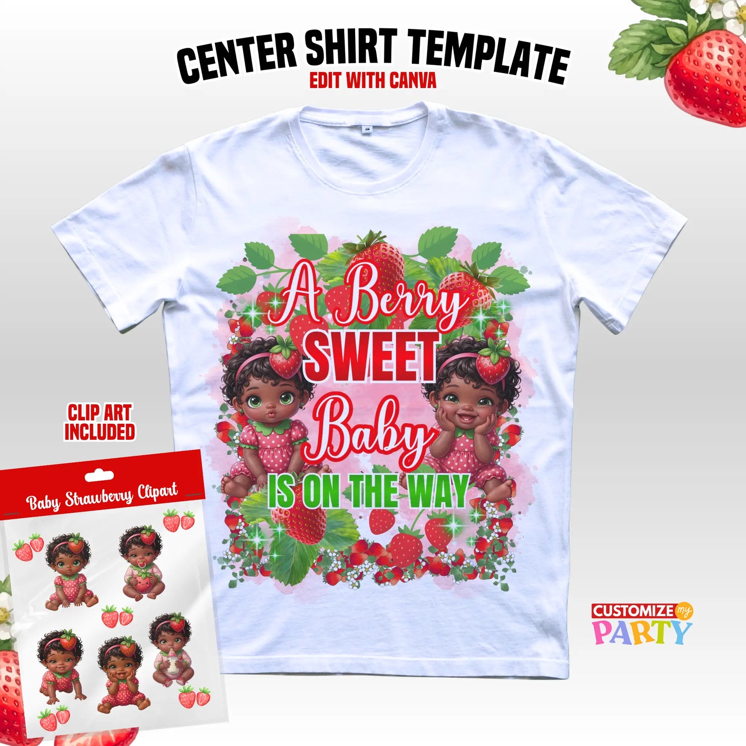 Strawberry Shortcake Sublimation Shirts Customize My Party™