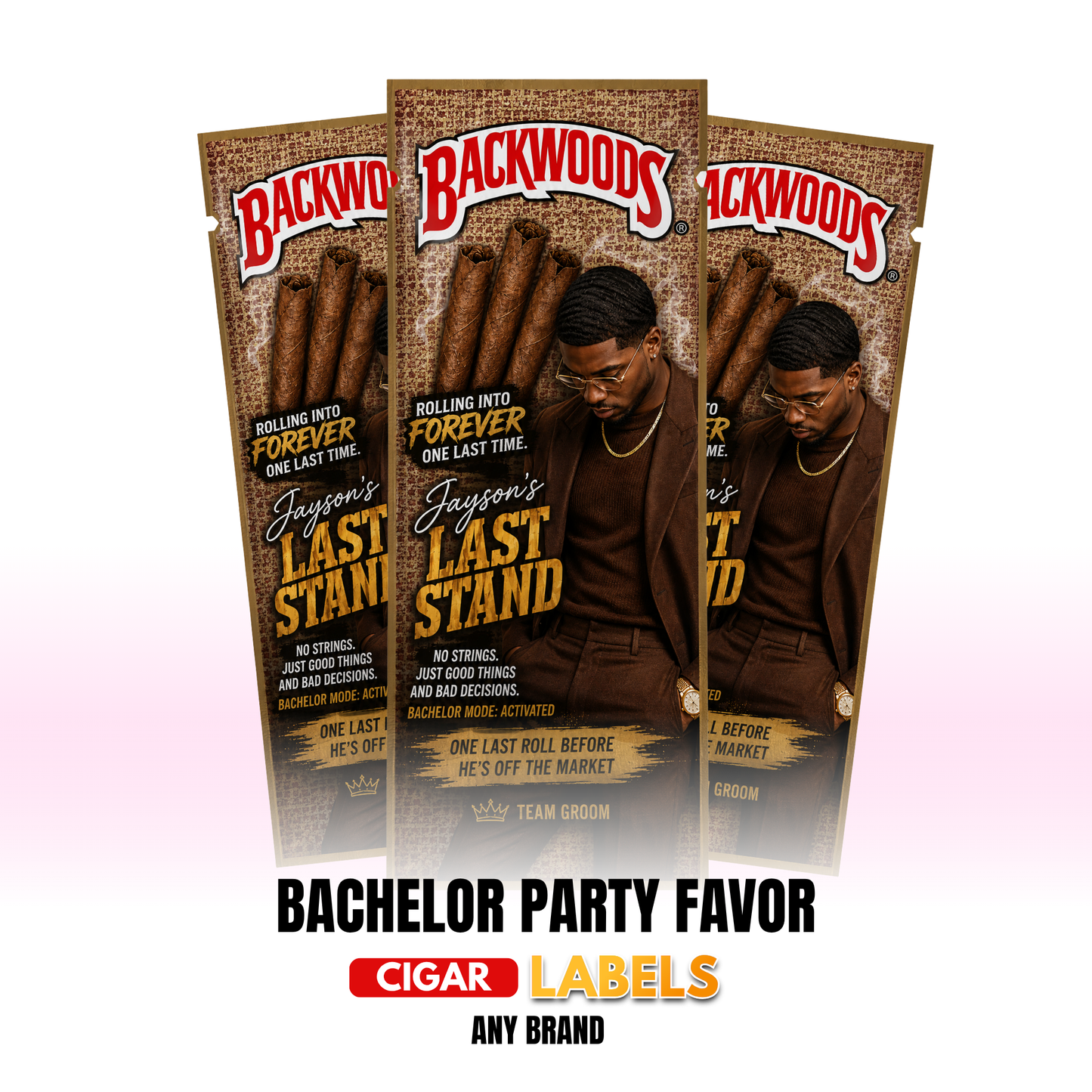 Bachelor Custom Cigar & Hemp Wrap Party Favors