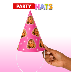 Custom Birthday Party Face Hats