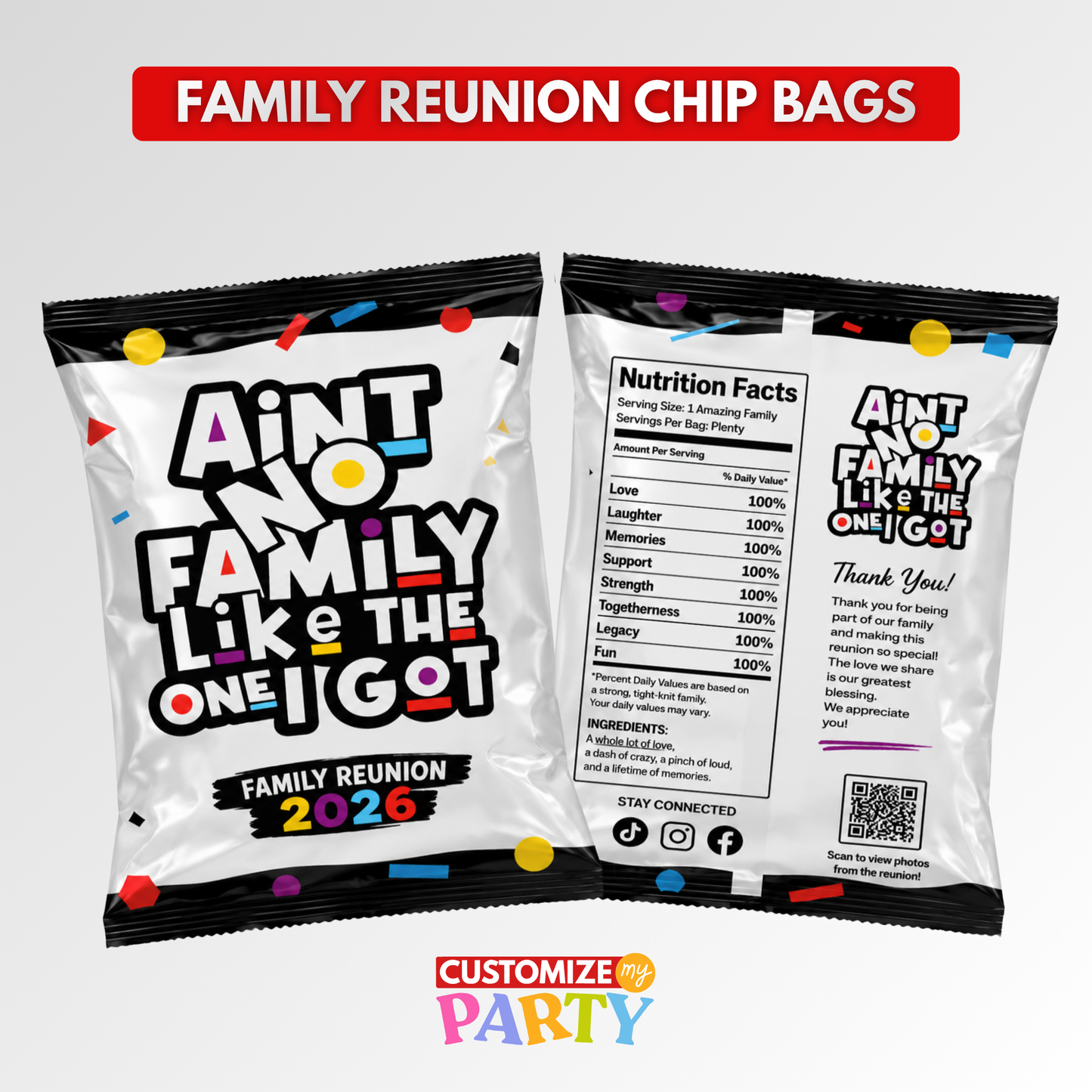Barbecue Family Reunion Chip Bags