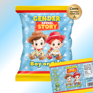 Gender Reveal Story Chip Bag