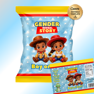 Gender Reveal Story Chip Bag