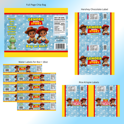 Gender Reveal Story Treat Bundle Brown