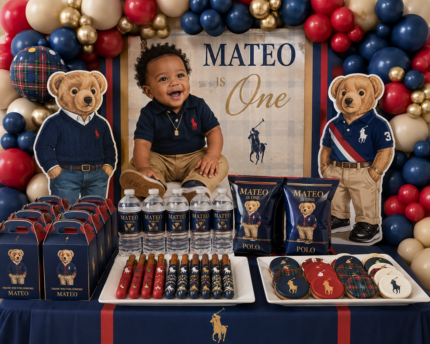 Polo Theme First Birthday Party Favors