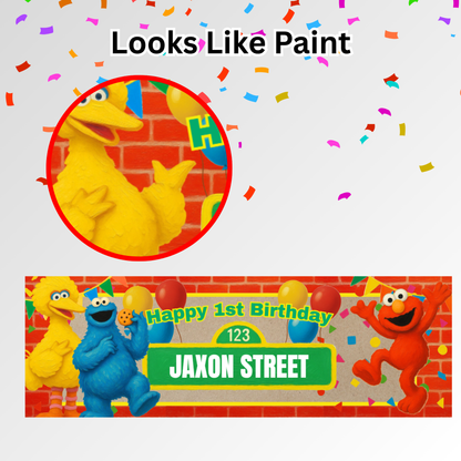 Sesame Street Birthday Party Banner Template