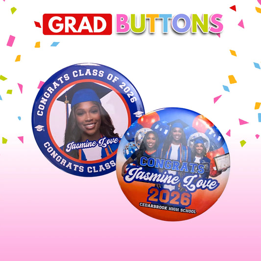 Graduation Buttons Customizemyparty