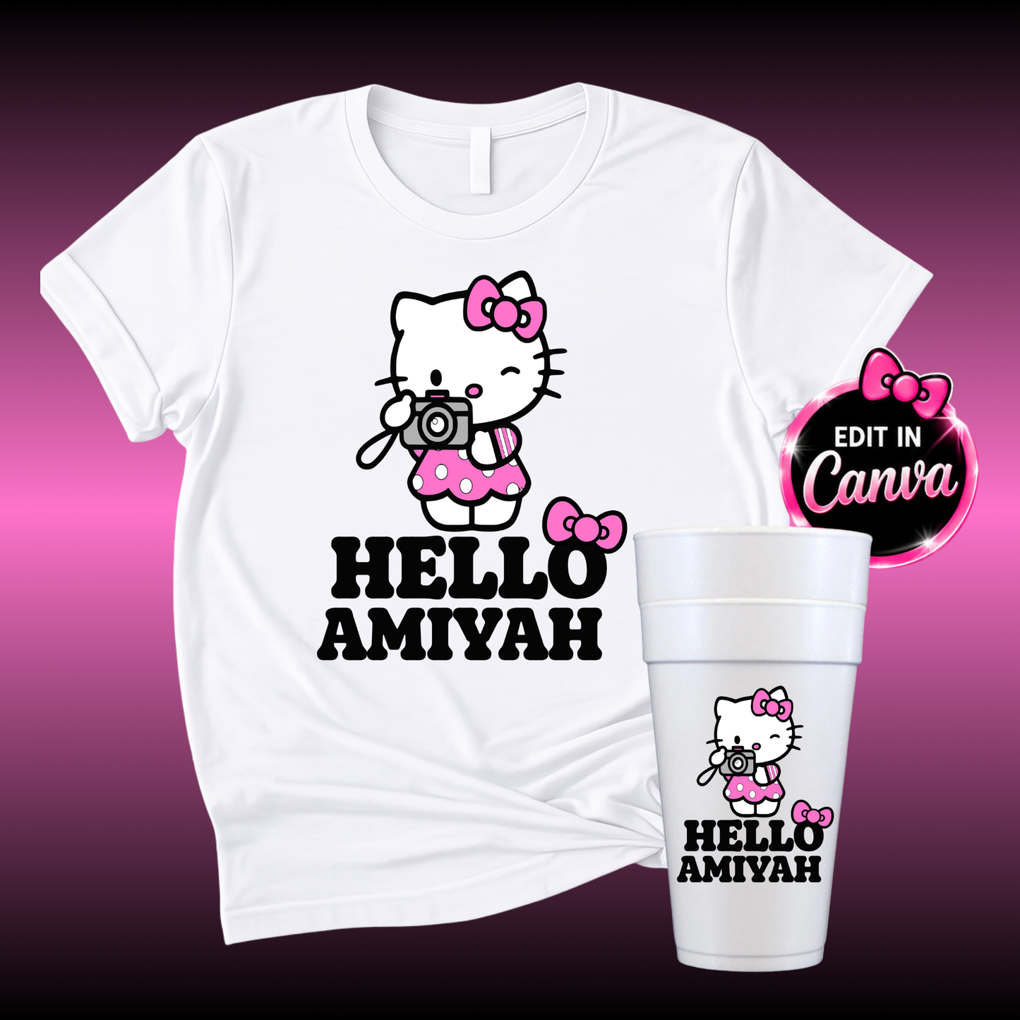 Hello Kitty Shirt Template
