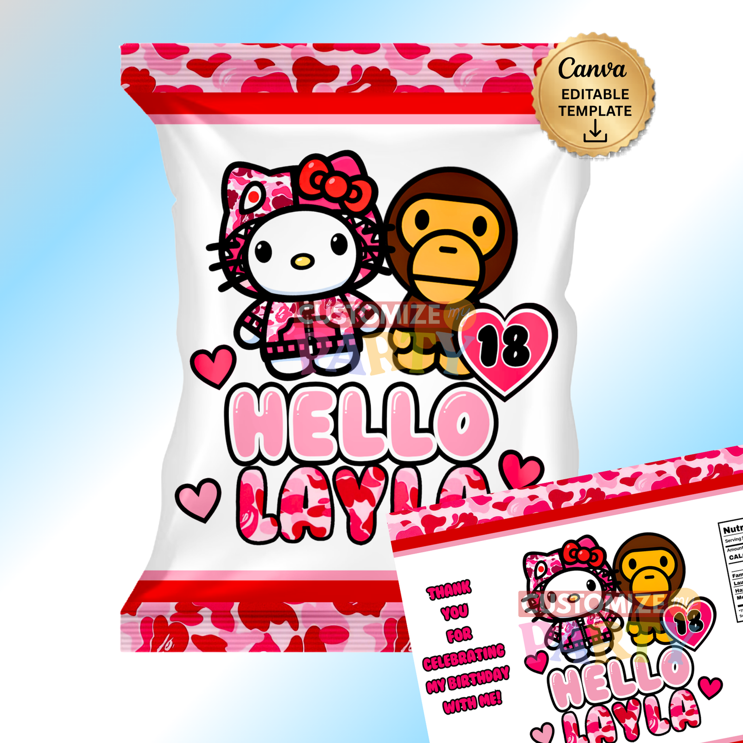 Hello Kitty x Bape Chip Bags