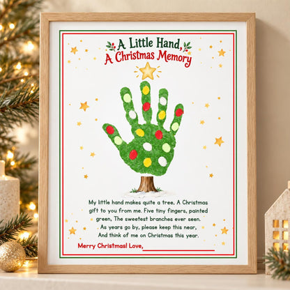 Christmas Tree Handprint Activity Sheet
