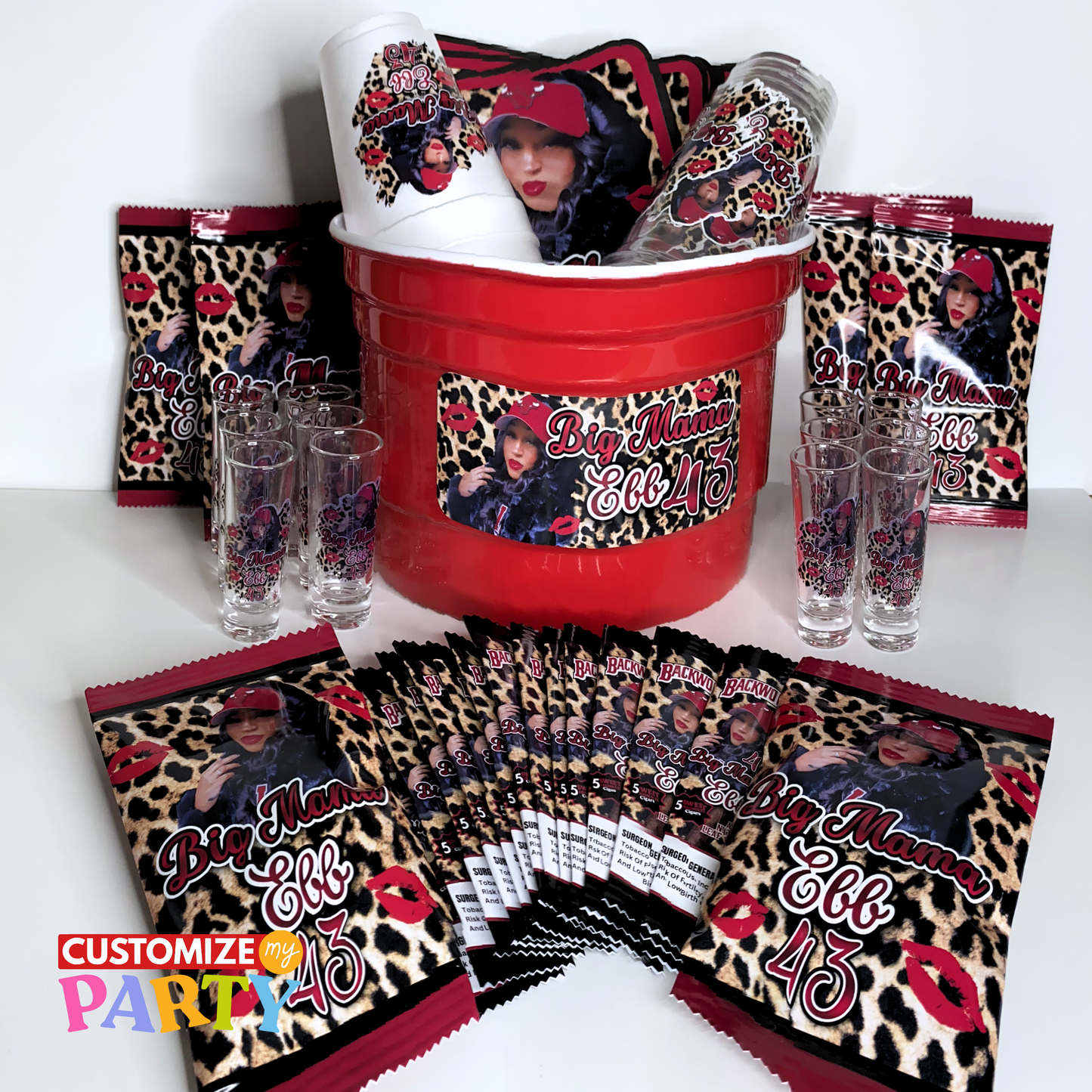 Party Bucket Leopard Print
