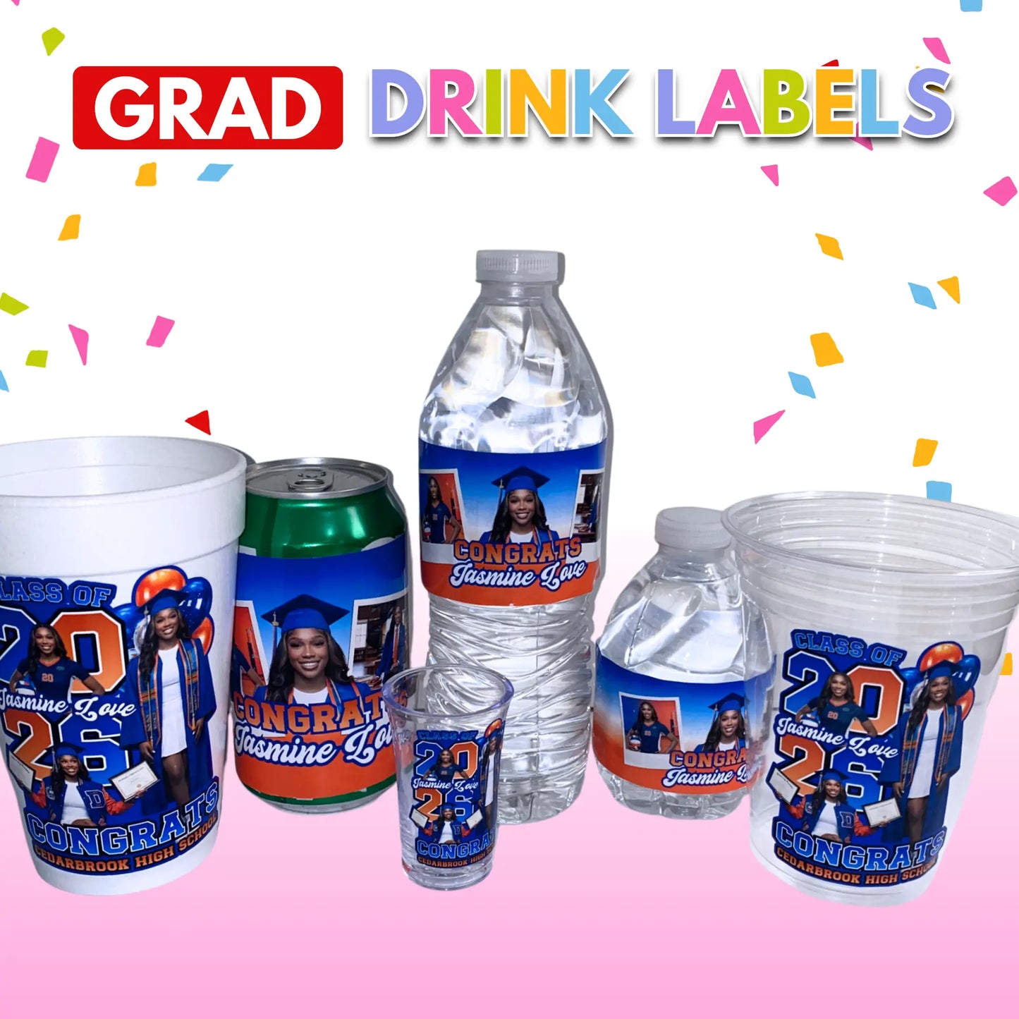 Graduation Drink Labels Customize My Party™