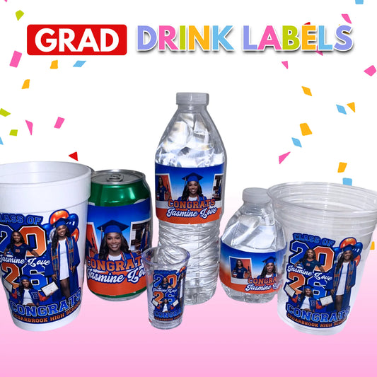 Graduation Drink Labels Customize My Party™