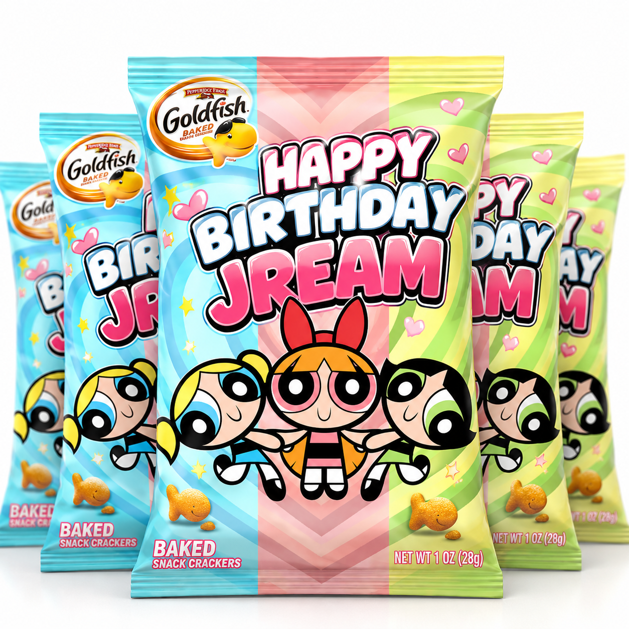Custom Goldfish Birthday Party Treat Favors | Personalized Candy Bags | Filled or Unfilled