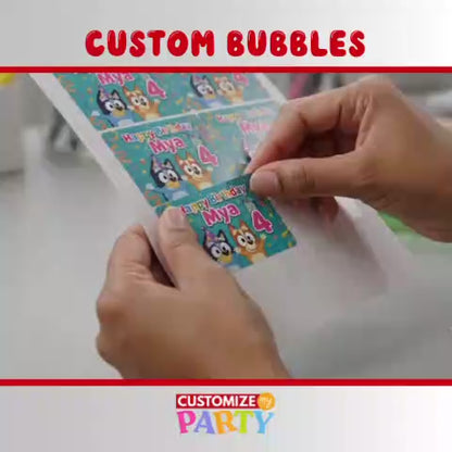 Custom Birthday Bubbles Party Favors | Personalized Bubble Bottles & Labels